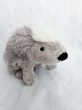 GANZ Webkinz  Plush Porcupine - Light Gray & White No Code